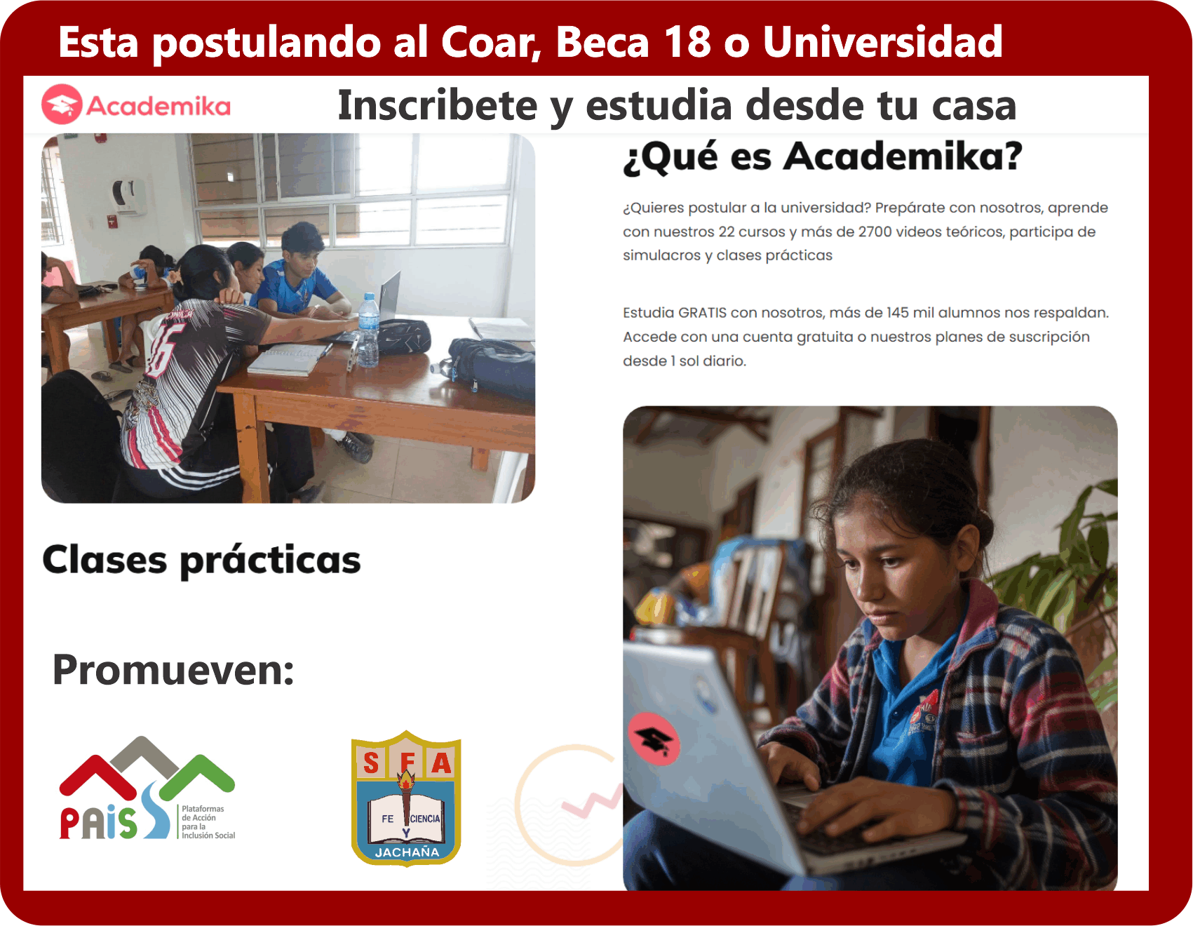 Invitación a Cursos Virtuales – Academika